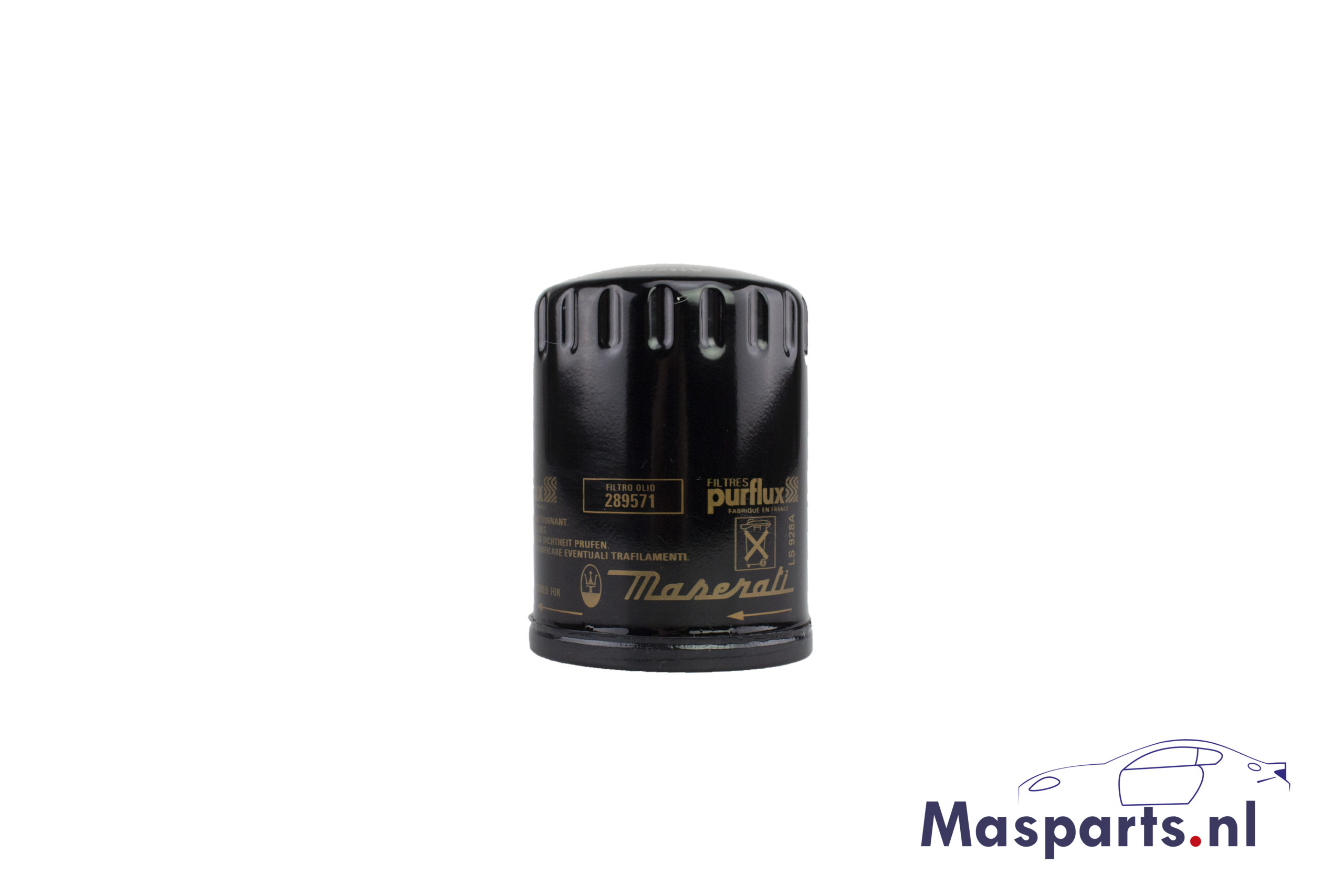 A Maserati oil filter with part number 289571.