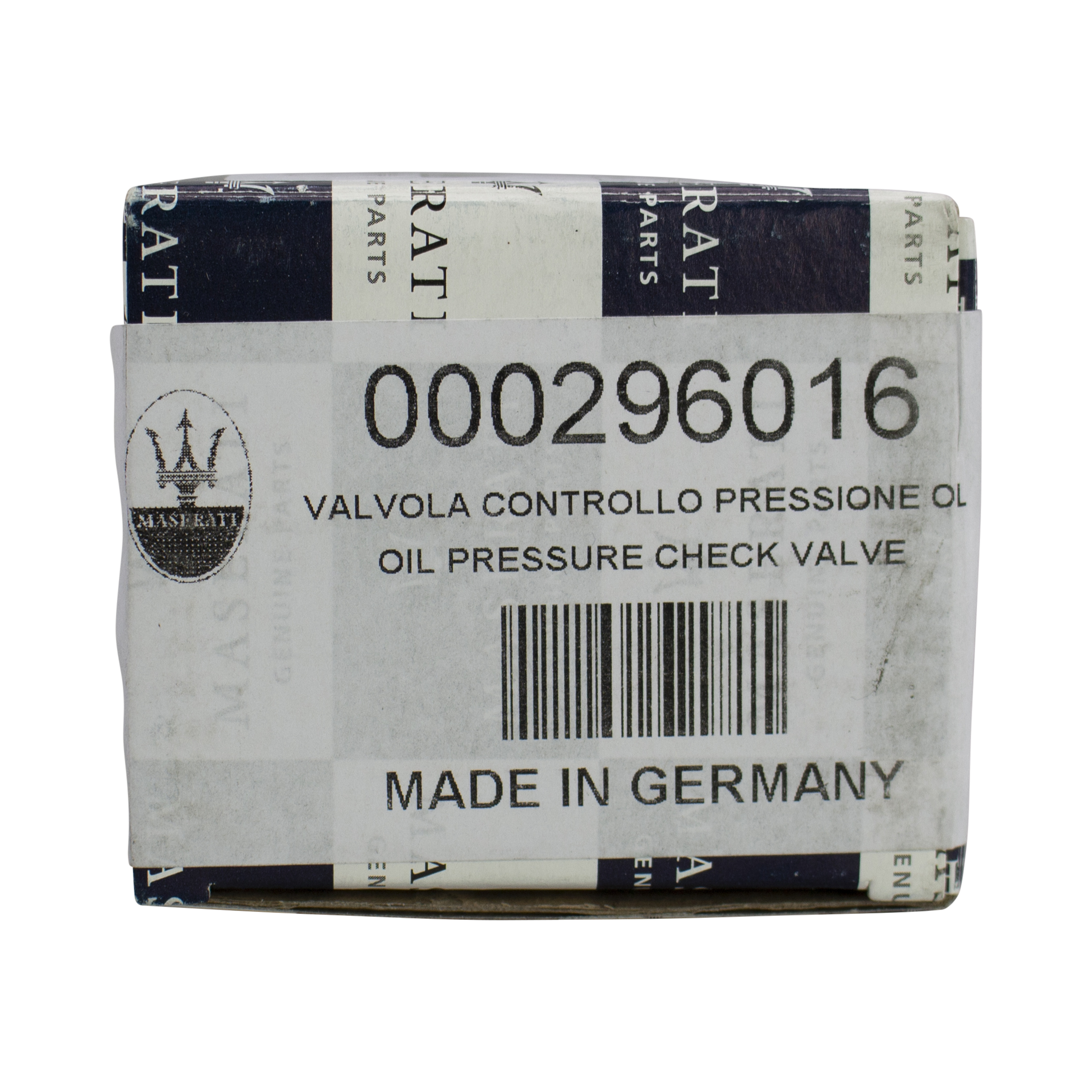 Maserati Oil Pressure Check Valve 296016